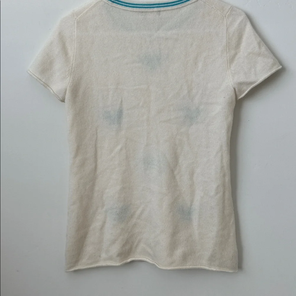 J.Crew 100% Cashmere Embroidered Tennis Top Size: S